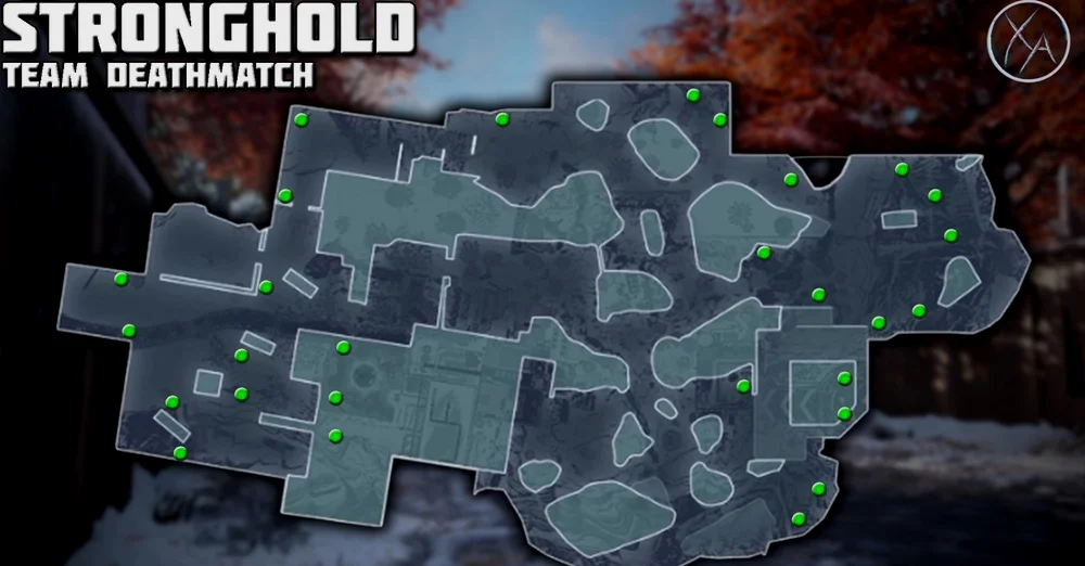《使命召唤：黑色行动3》Stronghold地图TDM模式的重生点