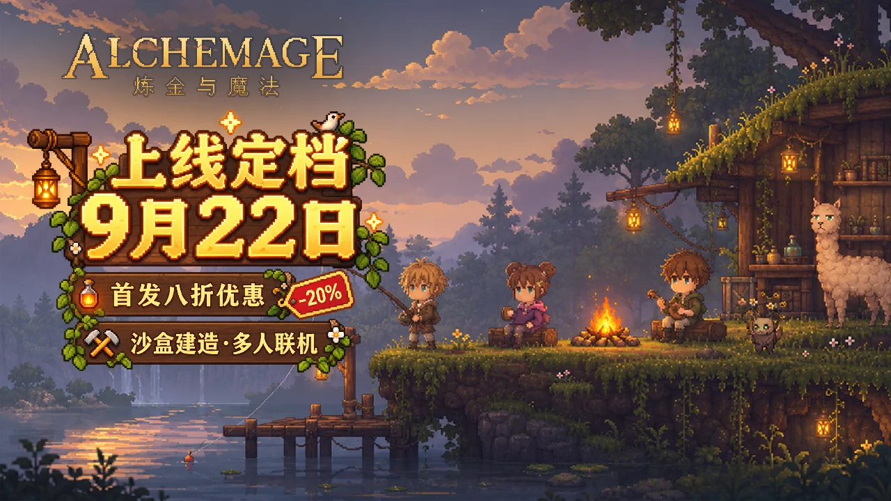 下载畅玩7个游戏日！沙盒冒险手游《炼金与魔法》定档9月22日，先白嫖再补票！