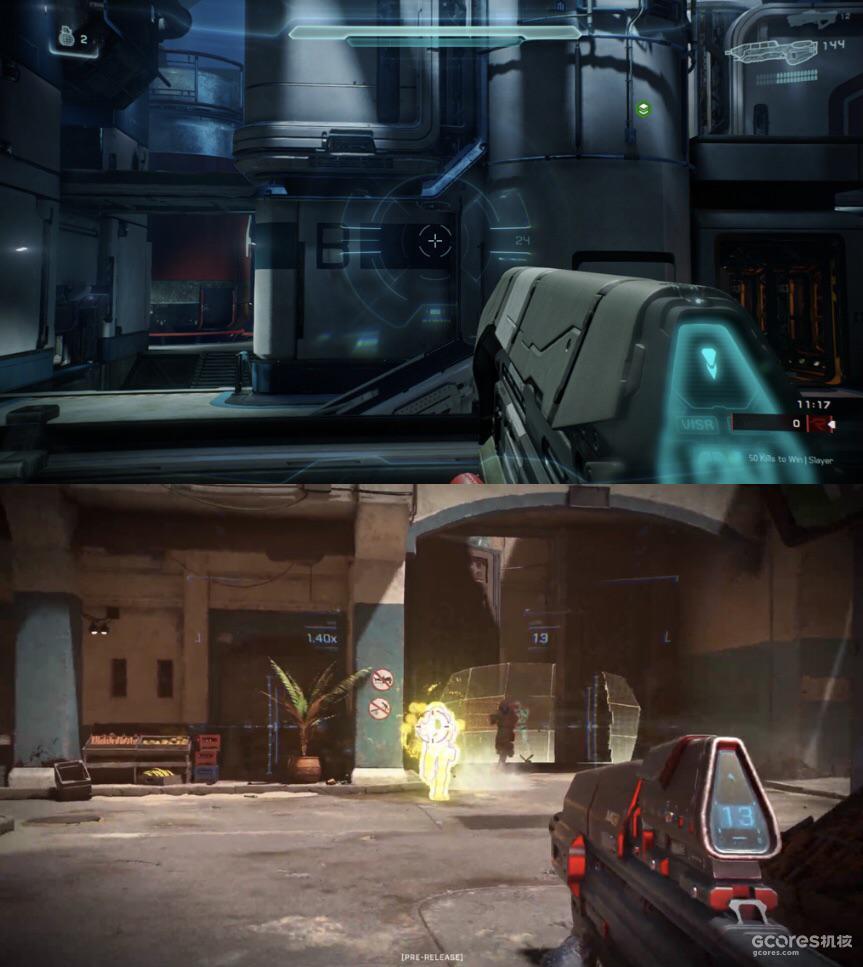 《光环5》与《光环：无限》中开镜射击的MA系列突击步枪。