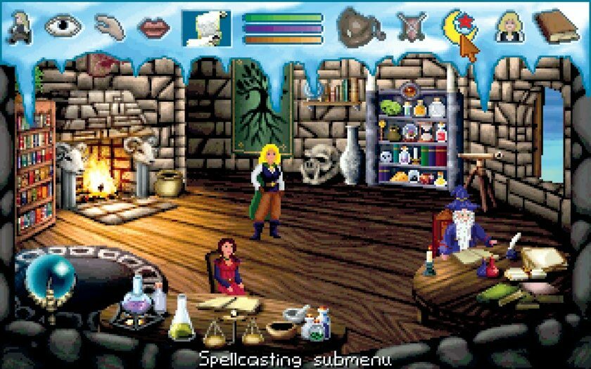 游戏采用了与《国王密使 5》（King’s Quest V）和《荣耀任务 3》等雪乐山游戏近似的交互界面。