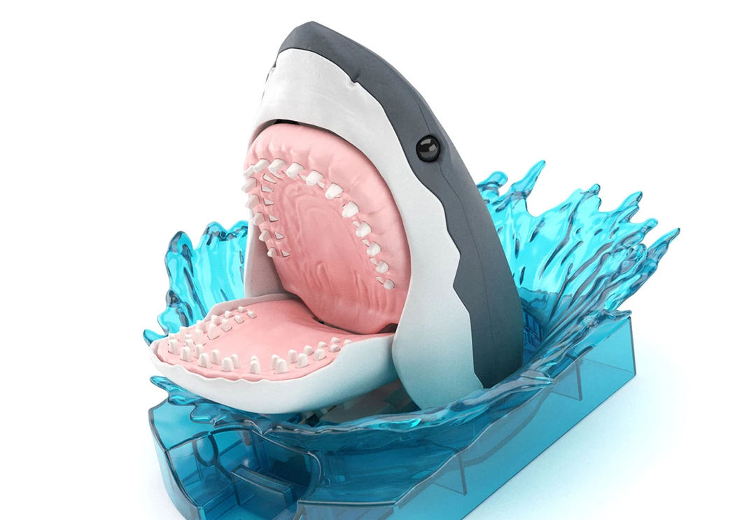 并不是那种按牙咬人的玩具，万代将推出大白鲨拼装模型
