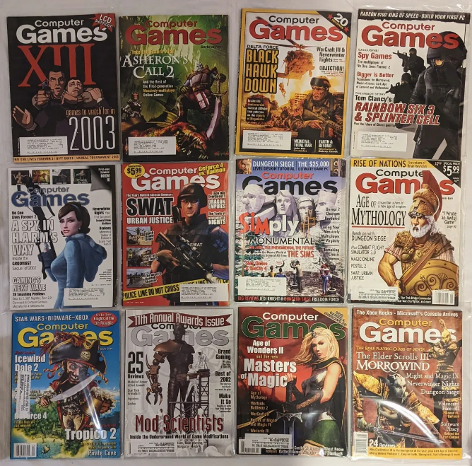 《电脑游戏》杂志（Computer Games Magazine，1988.12-2007.4），英国著名游戏月刊，1998-2000年间在美国爆火。2007年4月停刊