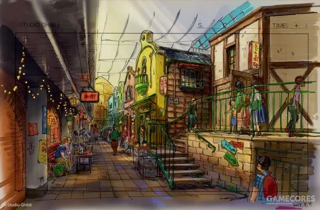 《千与千寻》美食街概念图