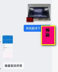 没办法，只好请日语八级大神出马了，大神颤颤巍巍地拿出谷歌翻译，真相只有一个！磁盘驱动异常
