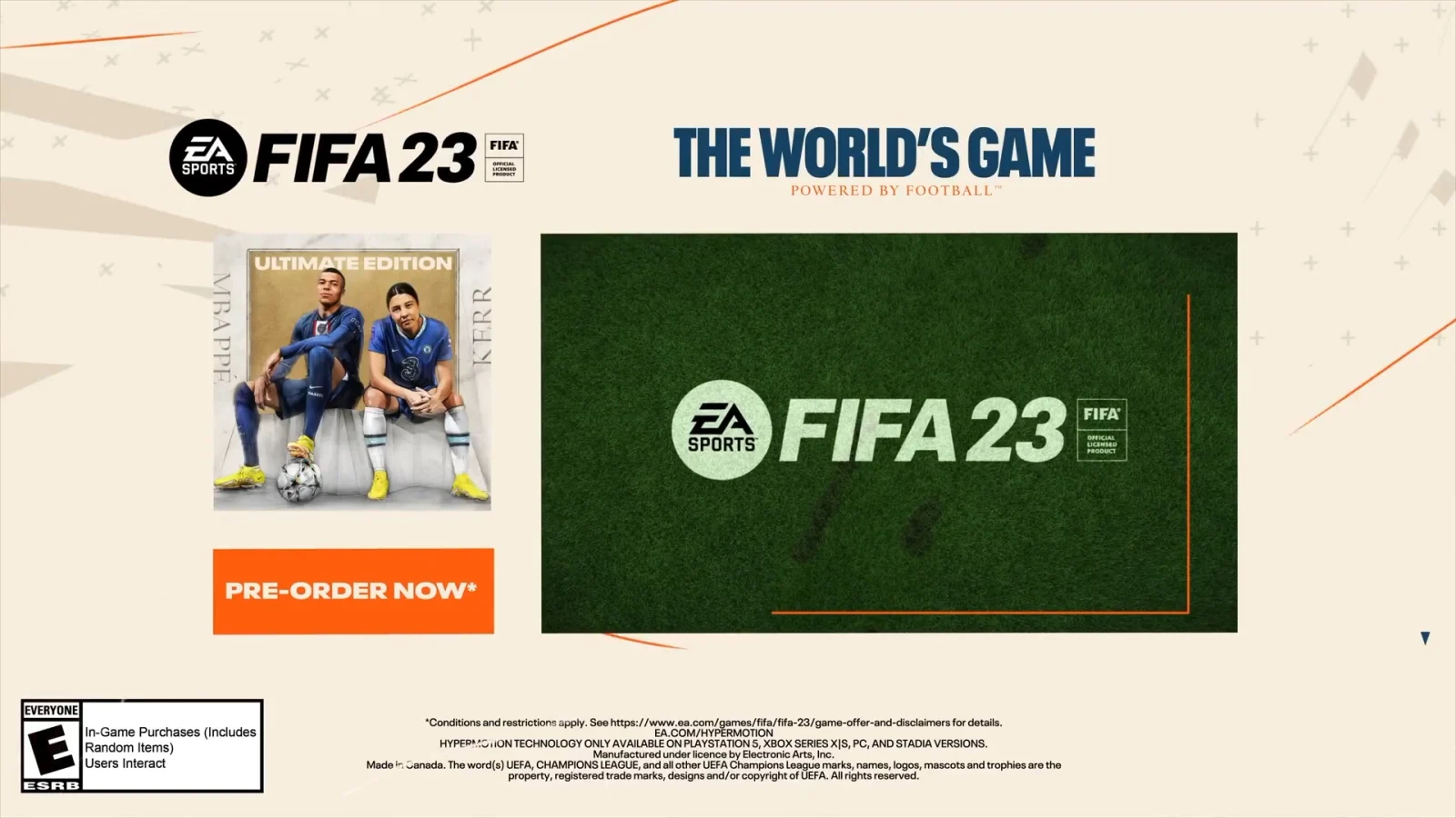 《FIFA23》公开新预告片，9月30日发售