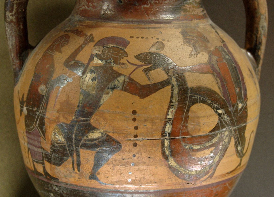 希臘文物上刻畫的“龍”