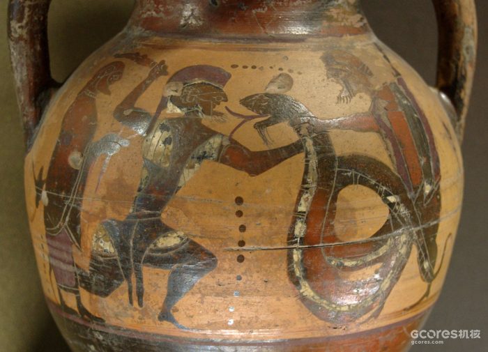 希腊文物上刻画的“龙”