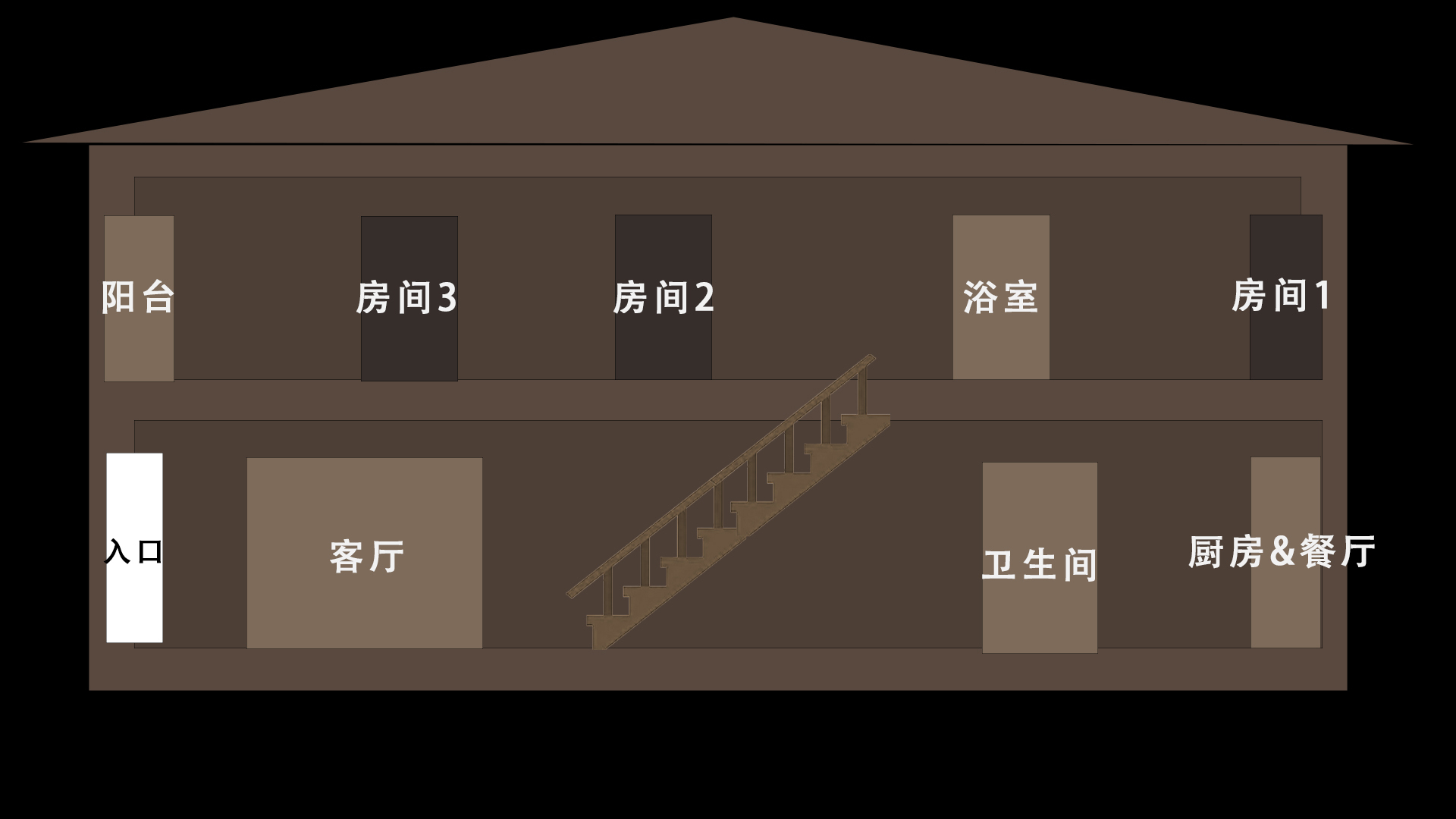 废弃民宅内部布局(草图)
