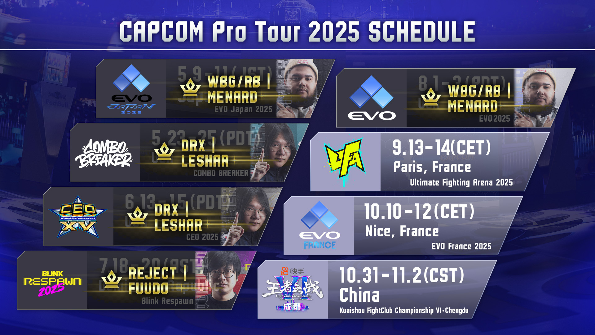 CPT2025赛季全球赛程