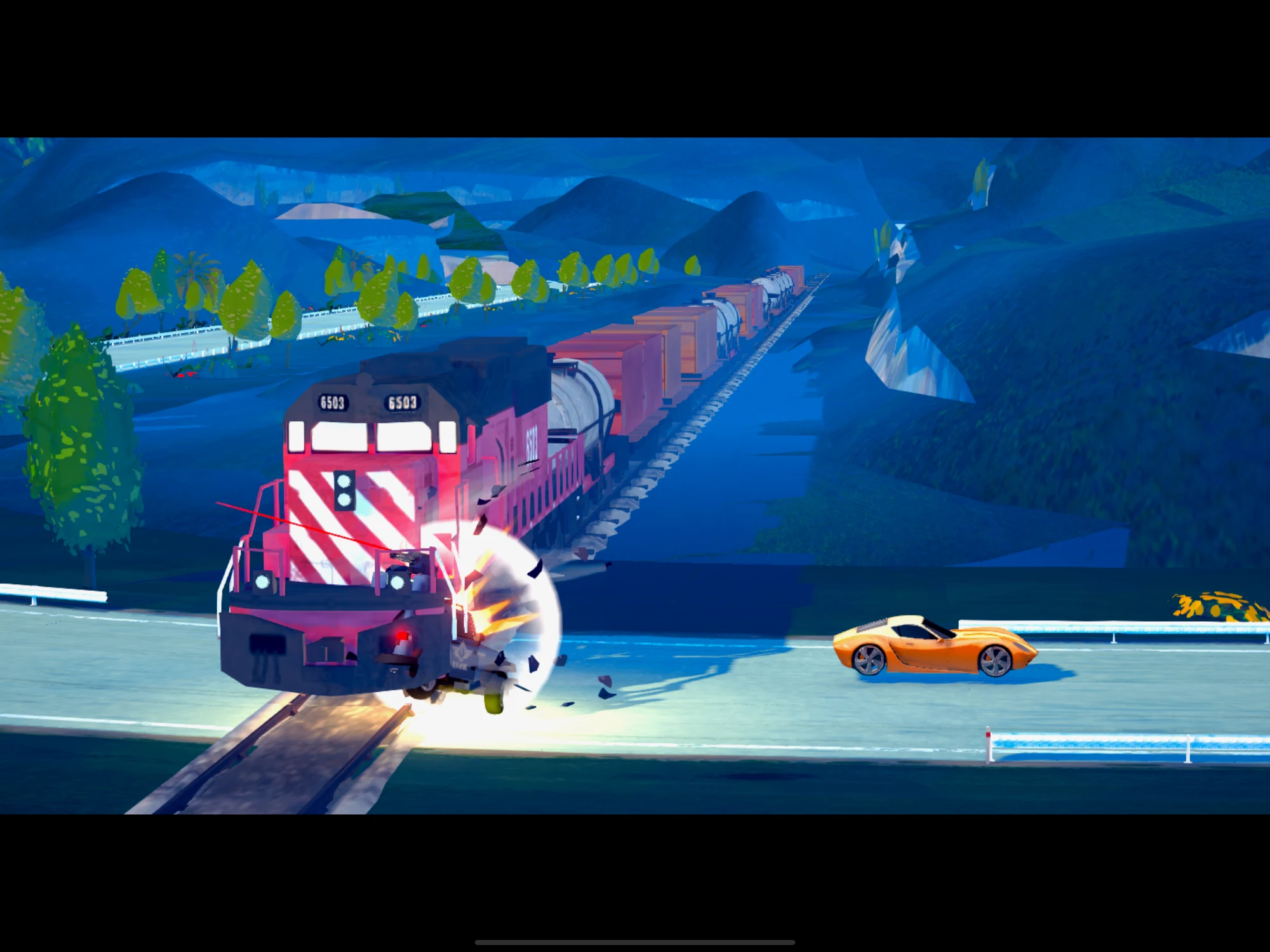 擦过火车
