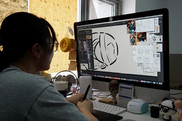 第二次描边，因为每次手动画的线条，不可能与上一次完全一致