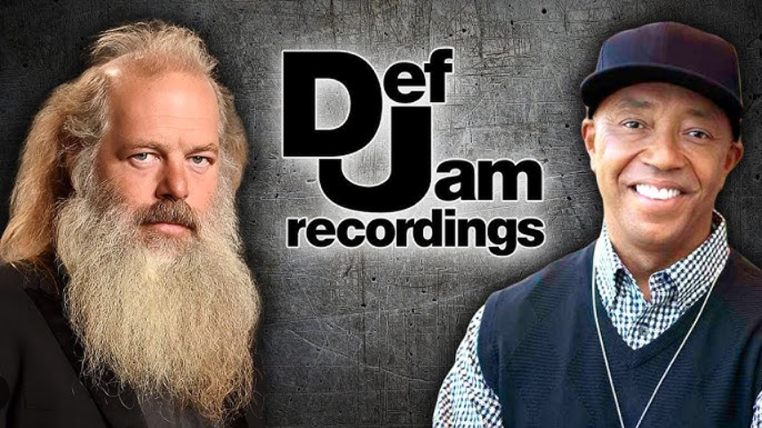 Def Jam唱片公司的两位创始人：里克·鲁宾（左）拉塞尔·西蒙斯（右）