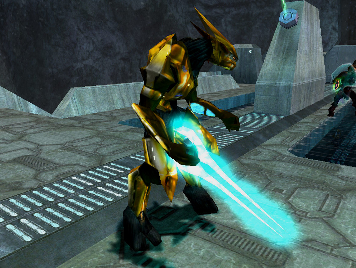 战役中的金甲精英装备有能量剑