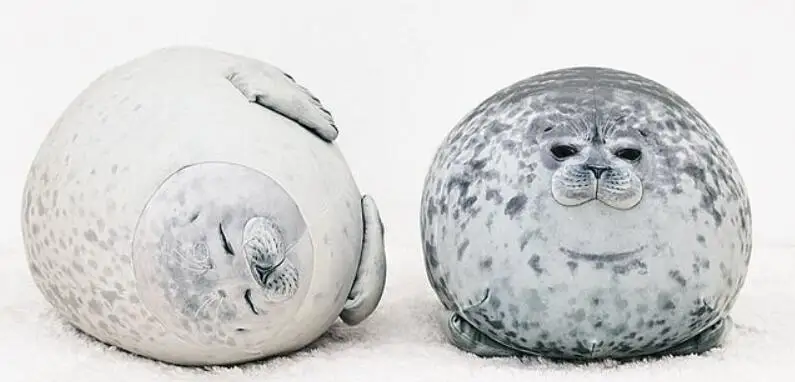 是圆滚滚的治愈，大阪海游馆推出超萌海豹抱枕