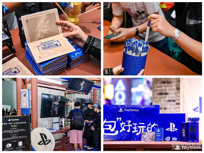 玩家参与展台互动活动