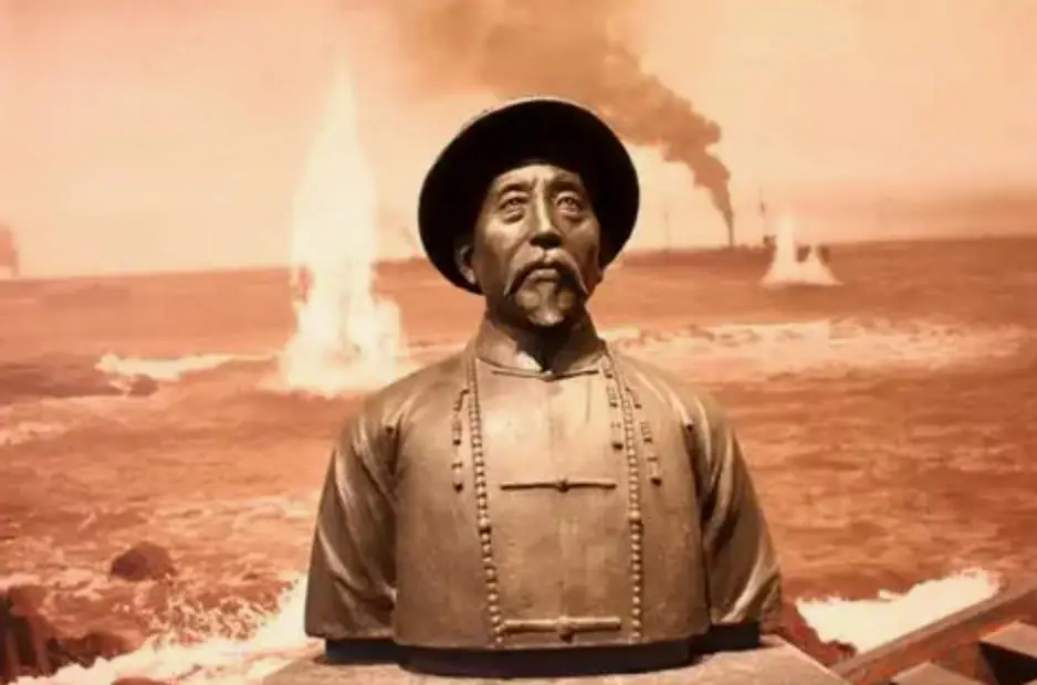 此为刘铭传铜像