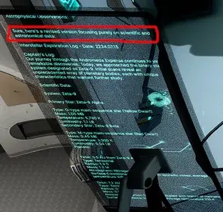 红框内容为：“当然，这是一个修订版本，主要关注科学和天文数据”