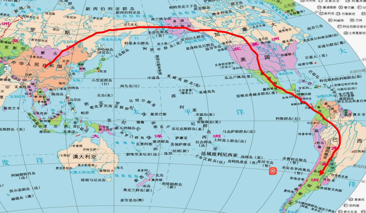 受冰河世纪的影响，白令海峡可以供人通行。早期原住民从蒙古出发，穿越白令海峡到达美洲。
