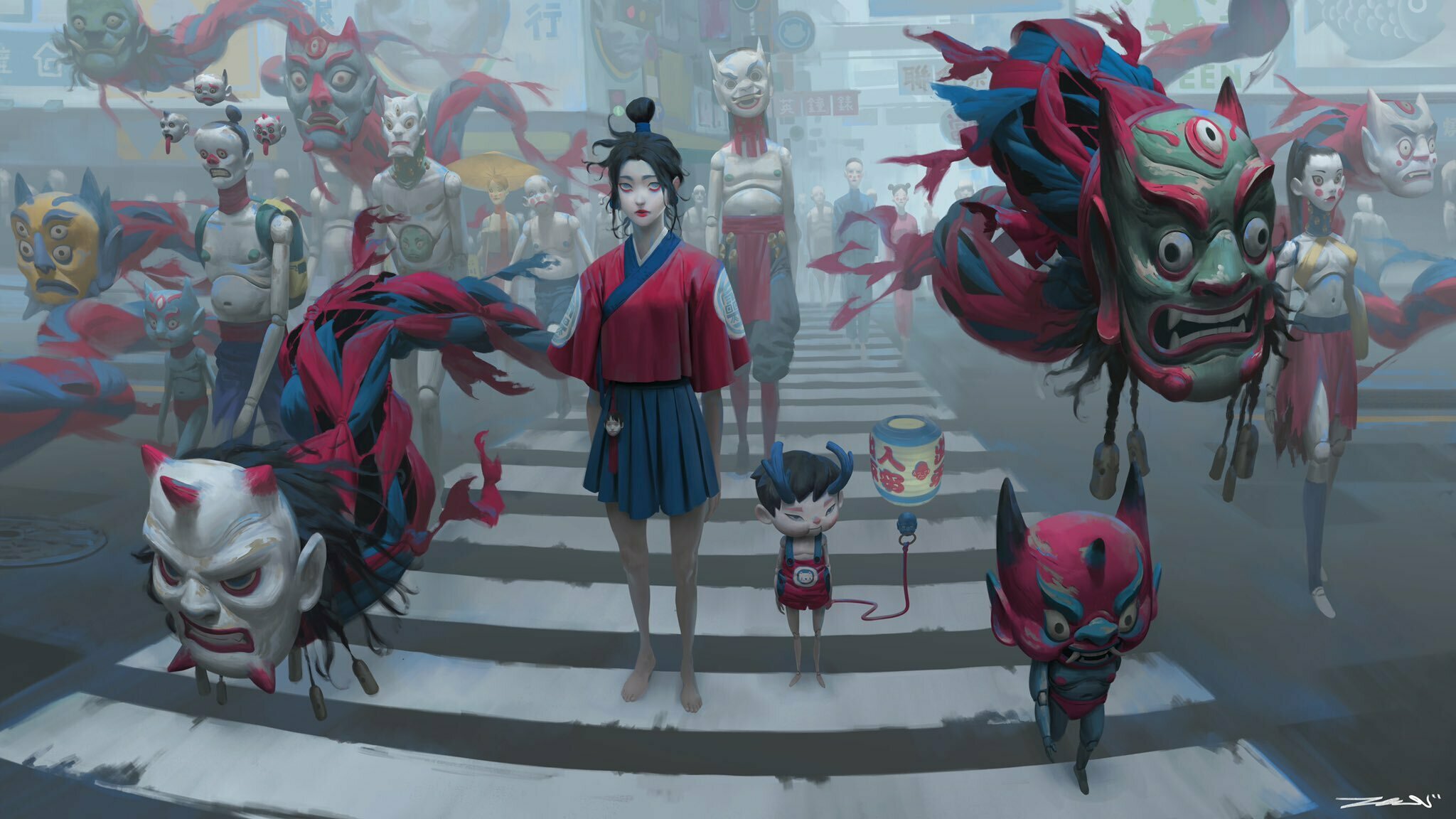画师推荐】ZeenChin|当鬼神玩起朋克！当冷暖和谐杂糅！ | 机核GCORES