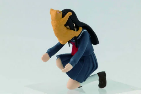 脸被动物挡住