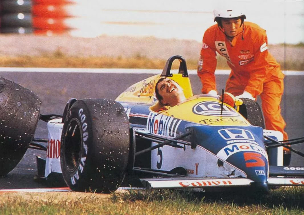 曼塞尔在比赛中遭受脊柱震荡退赛，这是他在1979年遭受脊柱骨折后（靠吃止痛药重返F1)，第二次受到脊柱伤害。最终赛季冠军被他队友尼尔森·皮奎特夺得。