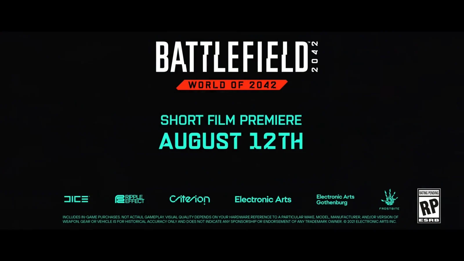 《战地 2042》将于北京时间8月12日晚11点带来全新预告