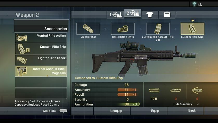 玩家收集或購買各式各樣的升級配件，為武器和裝備打造多種自定義方案。 