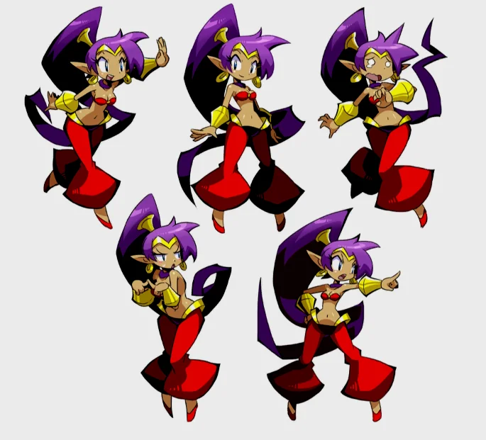 Shantae丰富迷人的立绘