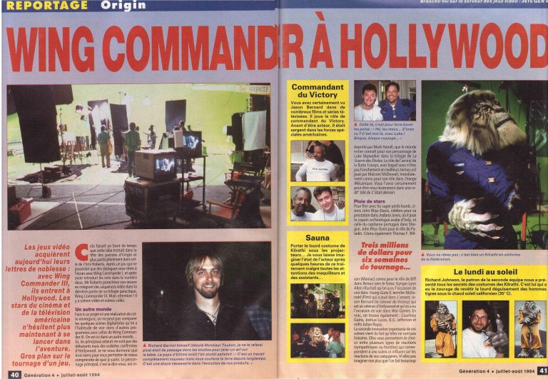 1994-07，《Génération 4》杂志 第40-41页，聚焦于《银河飞将III》这部大作的专题文章。