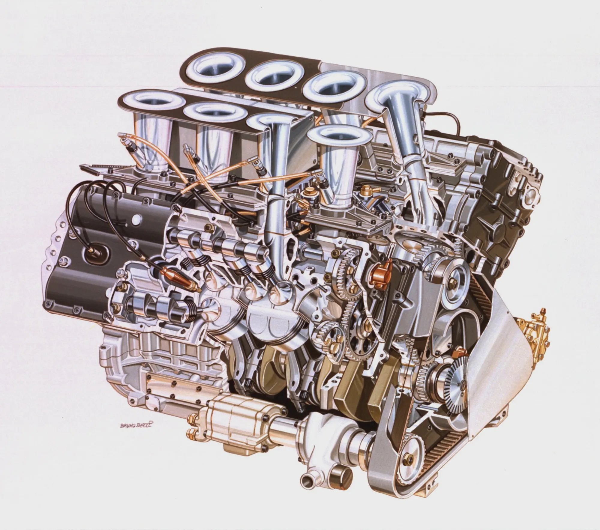 福特注资的考斯沃斯DFV3.0升V8引擎，从1967年至1983年，在F1赛场获得了155场胜利。