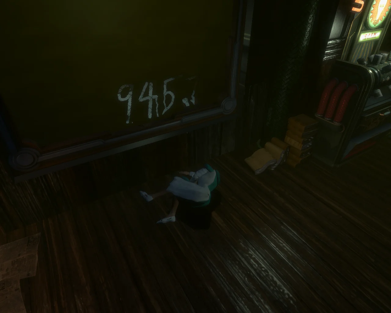 朱莉·兰福德的窗玻璃写字死亡场景
（网址：Bioexpander@Fandom的截图）