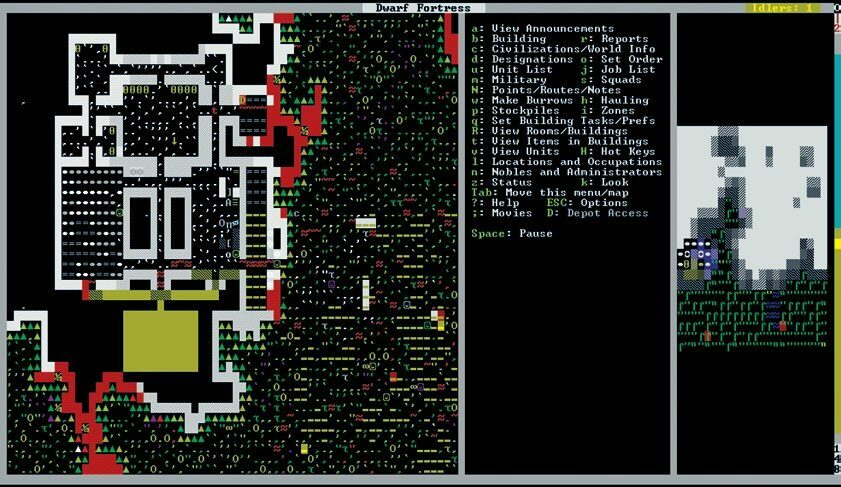 在“要塞模式”中，你可以下达诸如“挖掘这堵墙”这类的任务给从事相应职务的矮人去执行。