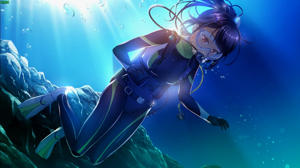 女主水肺潜水cg