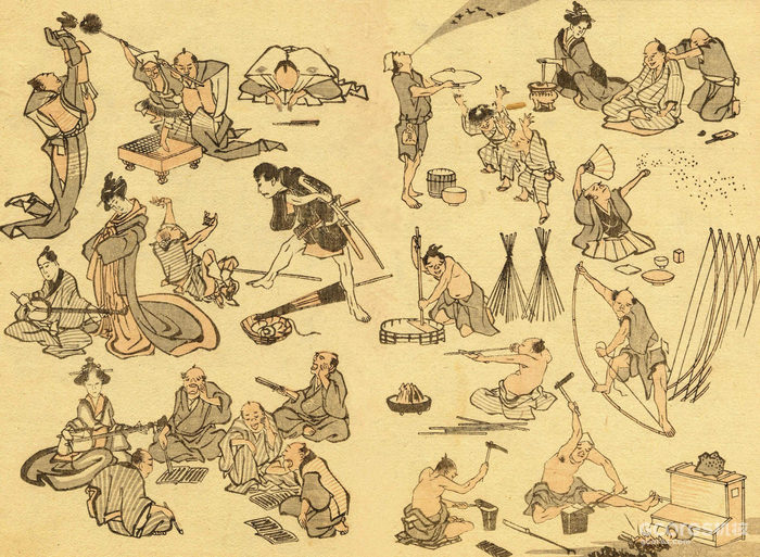 通过《浮世绘》聊聊设计:第一期 北斋漫画 通过《浮世绘》聊聊设计:第一期 北斋漫画