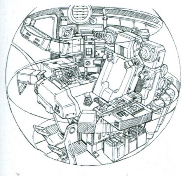 不过驾驶舱内部结构设计相对传统。而且为了核防护性能考虑，RX-78GP02的驾驶舱内部空间相对而言颇为拥挤