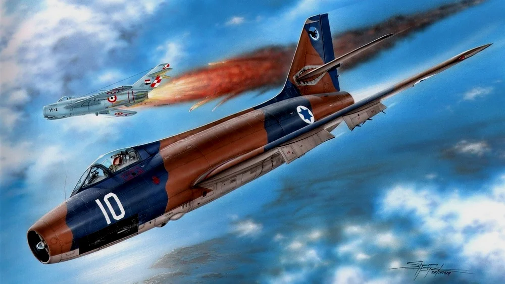 表现“神秘”击落米格-17的绘画