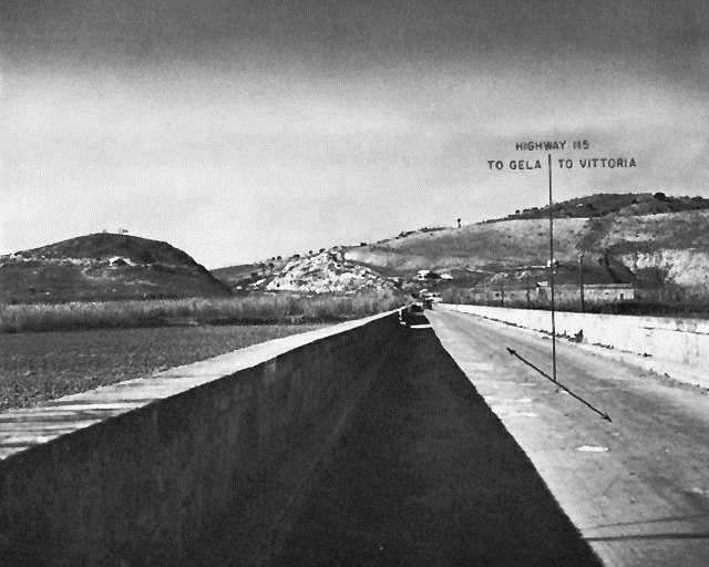 115号公路横跨阿卡特河的德里洛桥（Ponte Drillo），这里是德军对登陆场反击路径上的一个必经之地