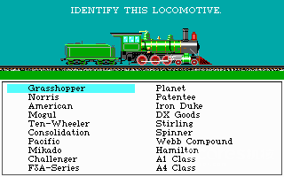 《铁路大亨》里让玩家认识不同的机车的界面