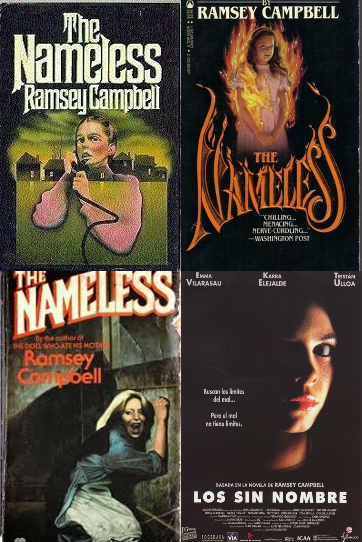 《The Nameless》早年的几版封面和电影海报