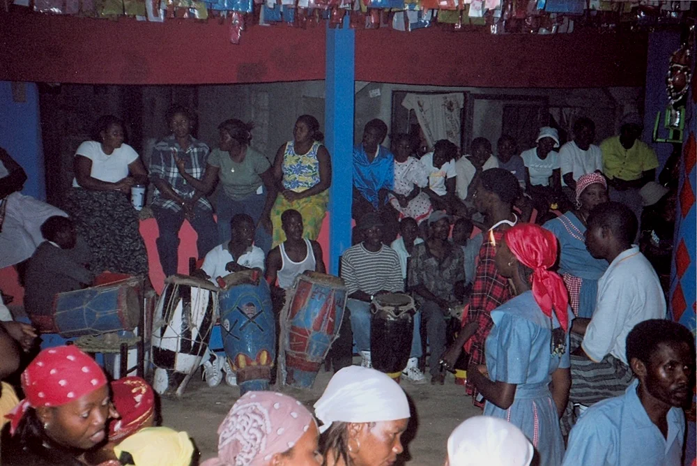 海地五毒教布施礼现场，上世纪九十年代