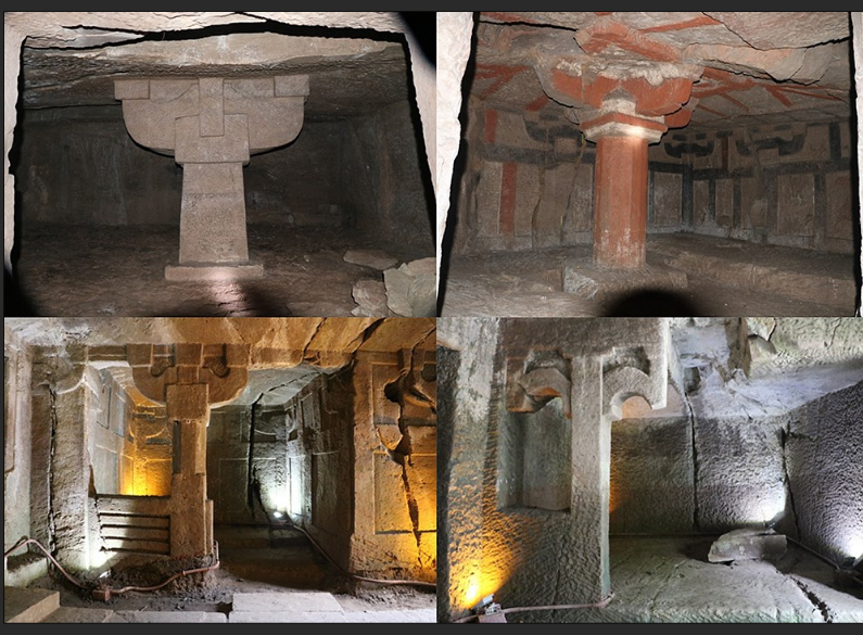 石柱的參考圖，來源於國內的墓穴