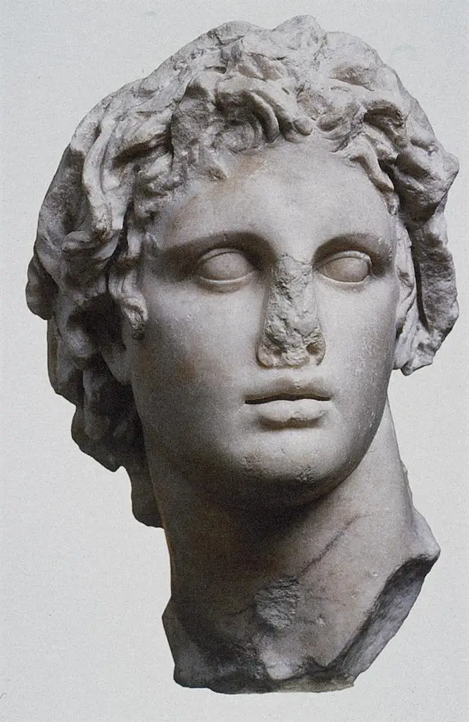 亚历山大大帝的头像，据普鲁塔克所说，莱斯普斯的这座头像最能代表亚历山大的外观，亚历山大甚至禁止除了莱斯普斯外的任何人为自己塑像