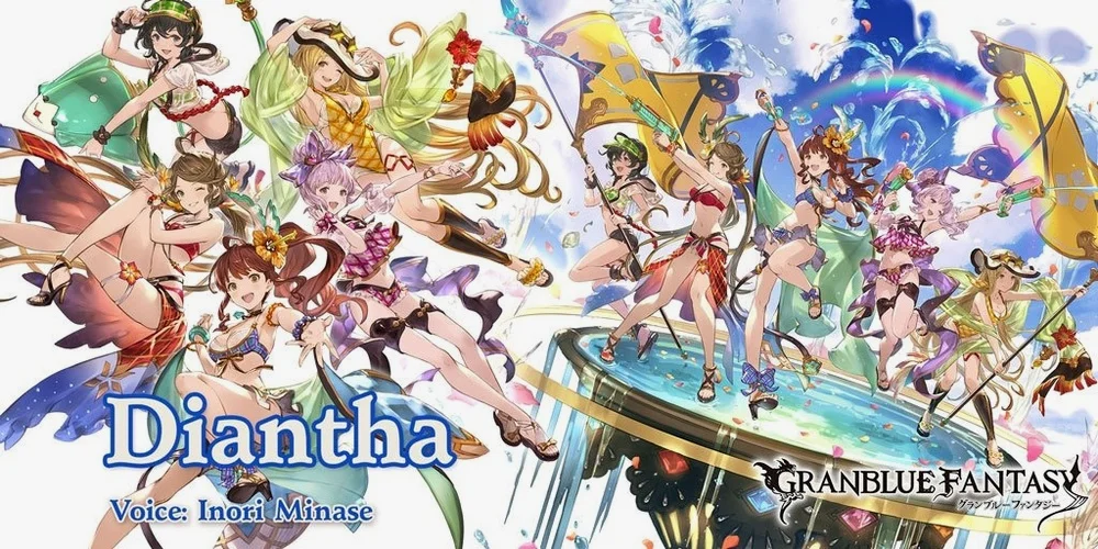 GBF偶像团五花的巫女，为首的是水濑祈配音的蒂安莎