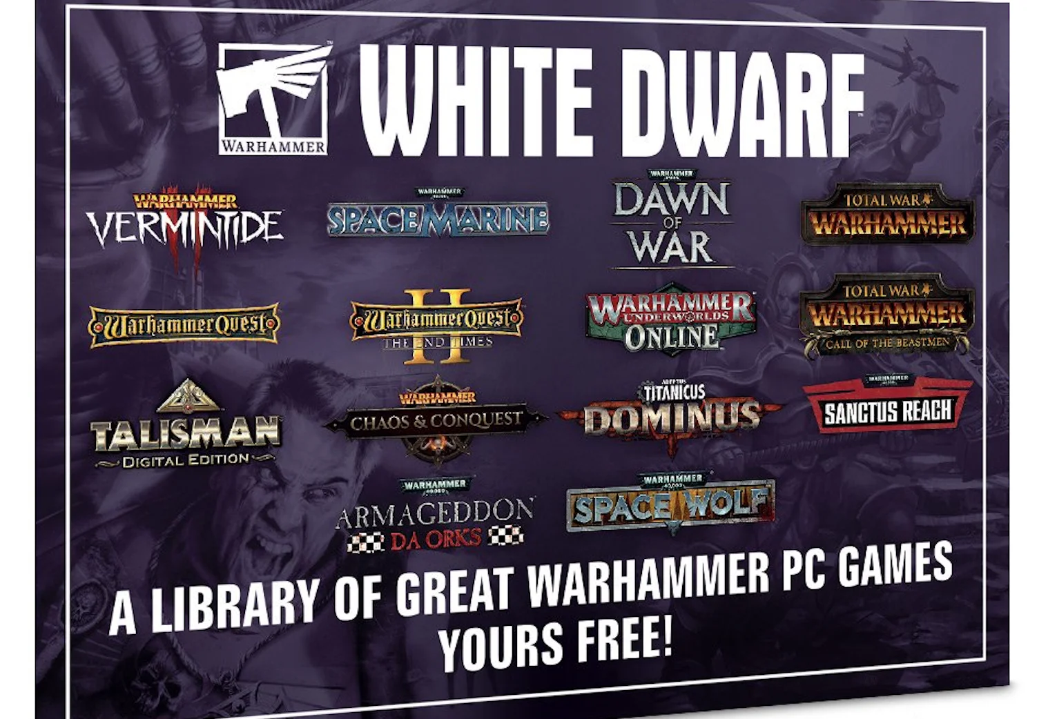 买《白矮人》462期杂志官方免费送12款战锤PC游戏！