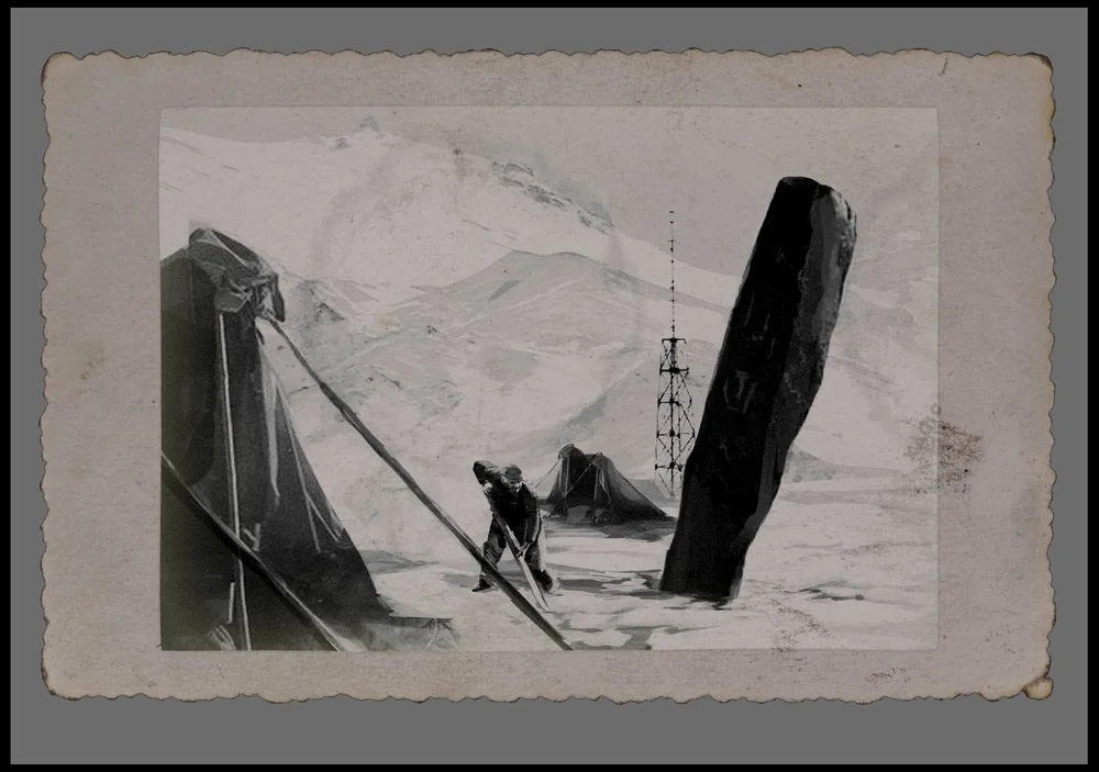 于南极发掘的石碑