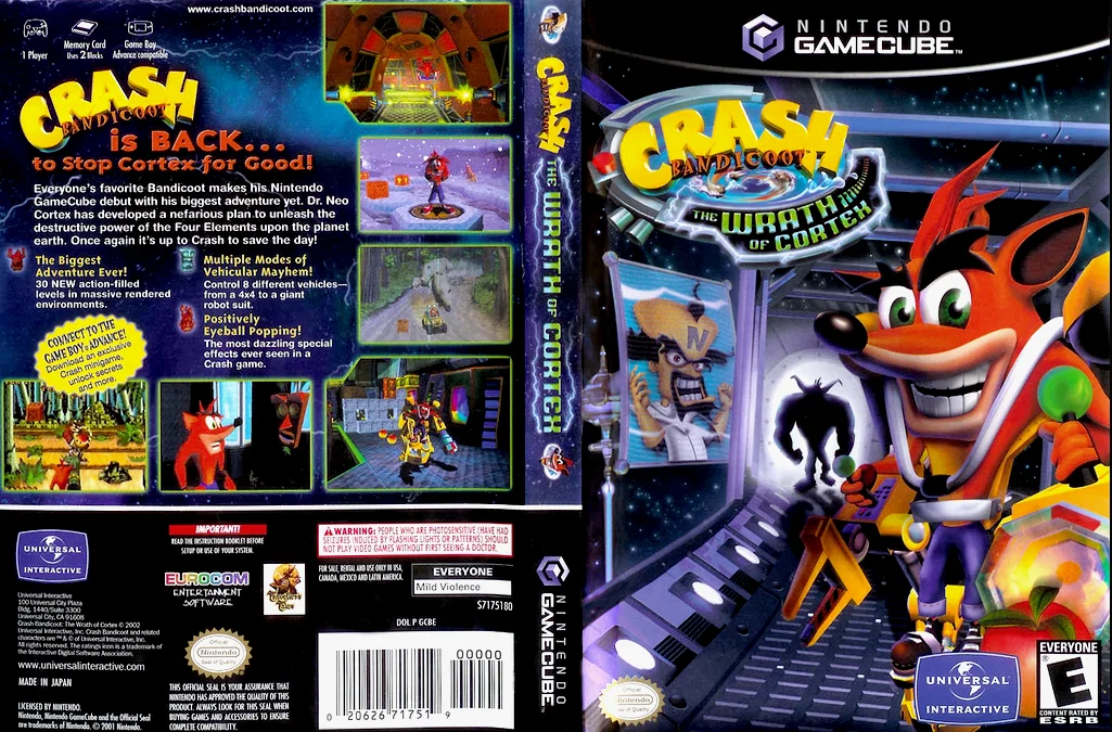 《古惑狼4：皮质之怒》 平台：PS2、Game Cube、Xbox