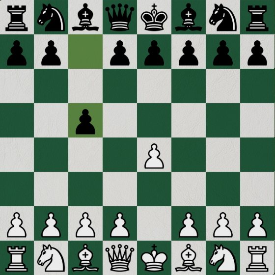 西西里防御，白方e4后黑方c5.