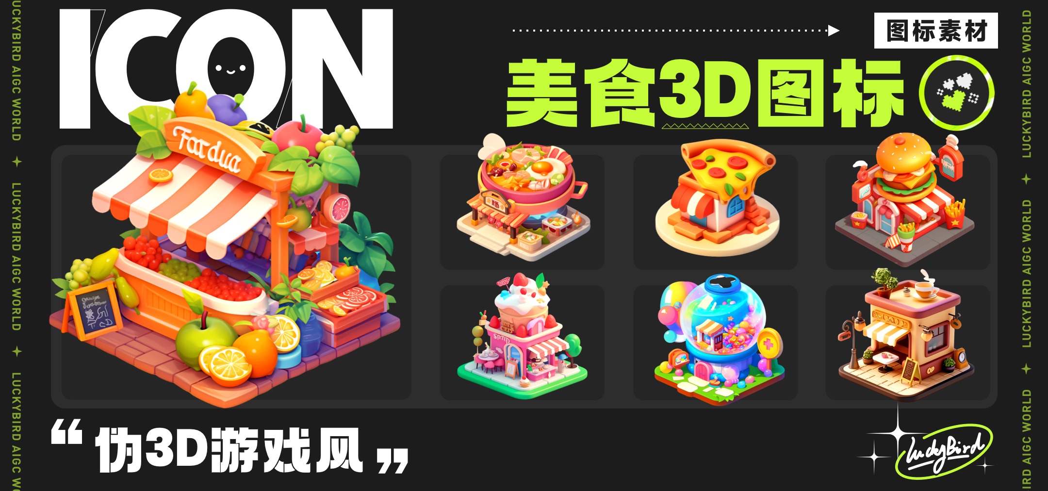 ✦.100期ɪᴄᴏɴ分享 |29 伪3D食物类房子