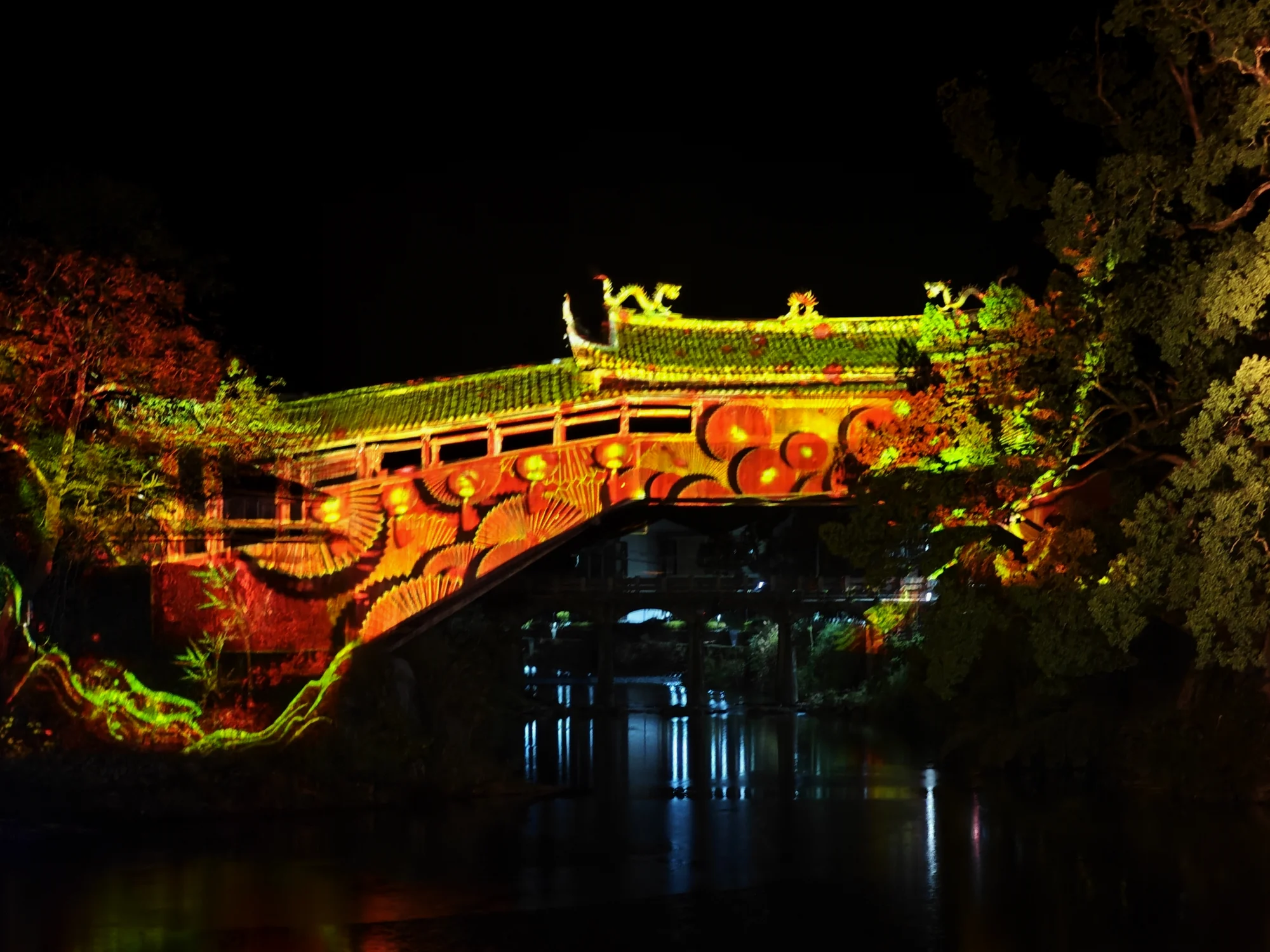 北涧桥夜间灯光秀