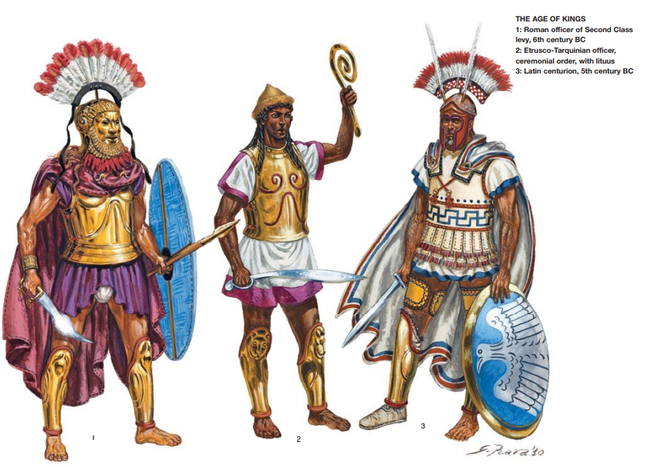 古希腊和罗马王政时期的重装步兵，其装备有青铜的头盔和胸甲，或亚麻材质的胸甲，防御能力有限，战士手中的青铜短刀即可造成有效杀伤